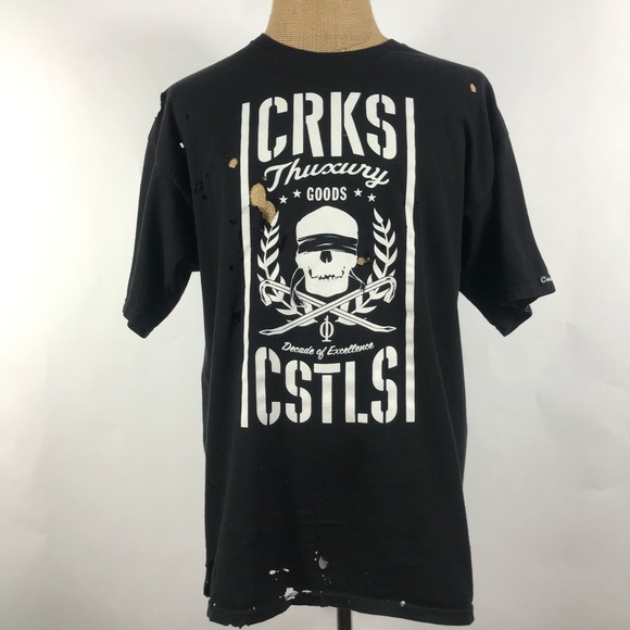 Crooks & Castles Other - Crooks & Castle Black Men’s Distressed T-Shirt XL